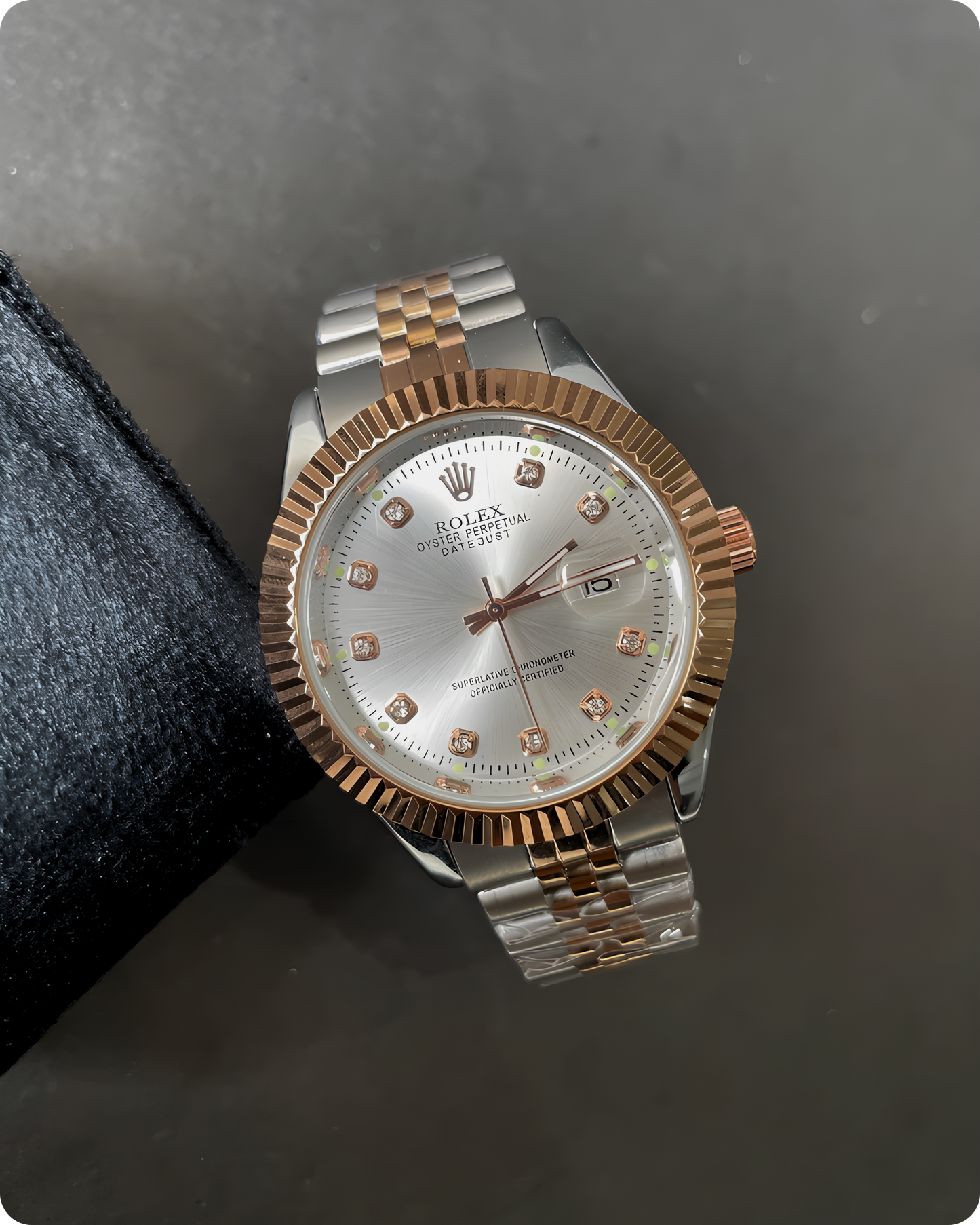 Rolx Datejust – Silver & Rose Gold