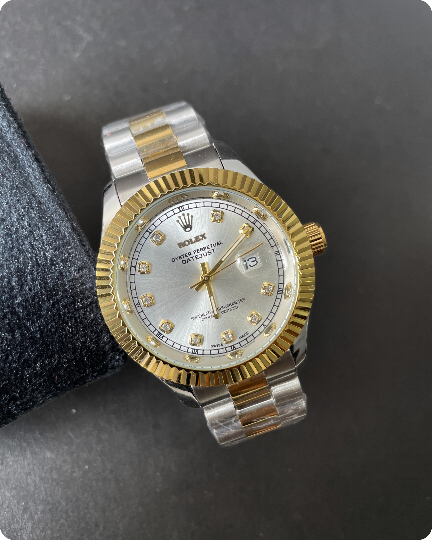 Rolx Date-Just Beige