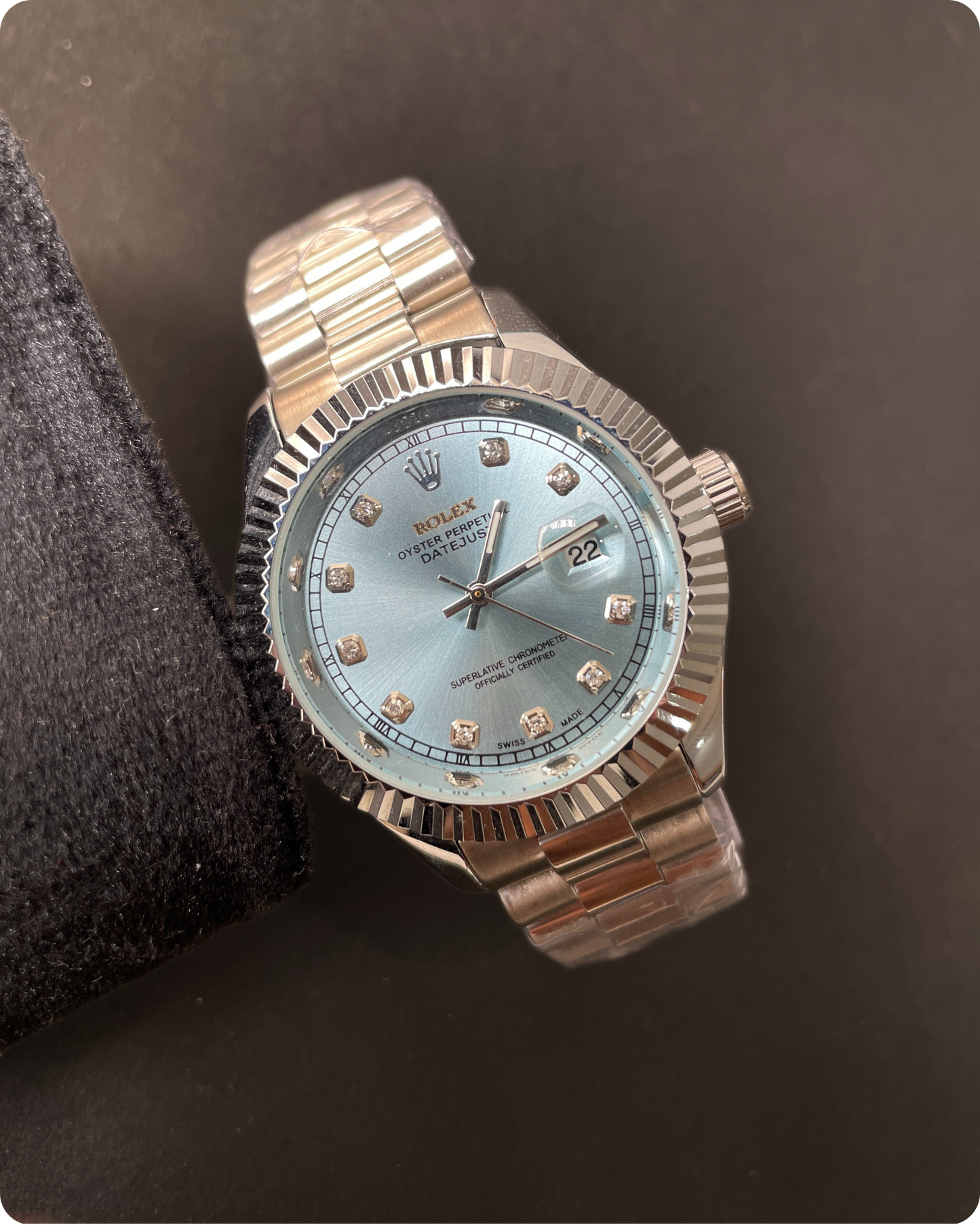 Rolx Datejust – Ice Blue Diamond Dial